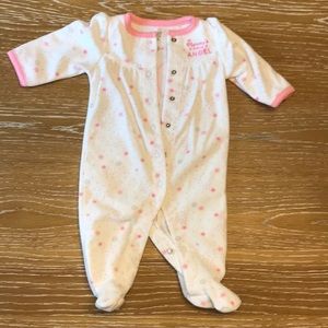Baby Girl Fleece Footie
